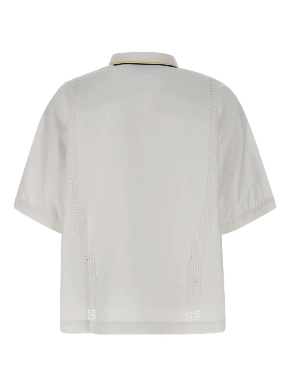 Lacoste perforated short-sleeve polo shirt - Wit