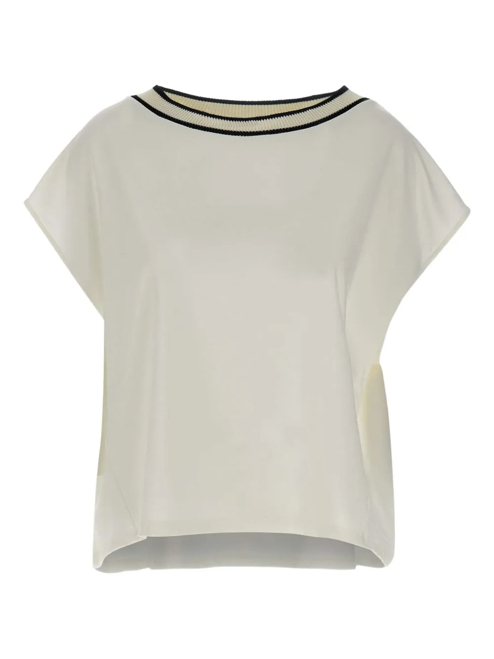 kaos playera con ribete en contraste | blanco | Image 1