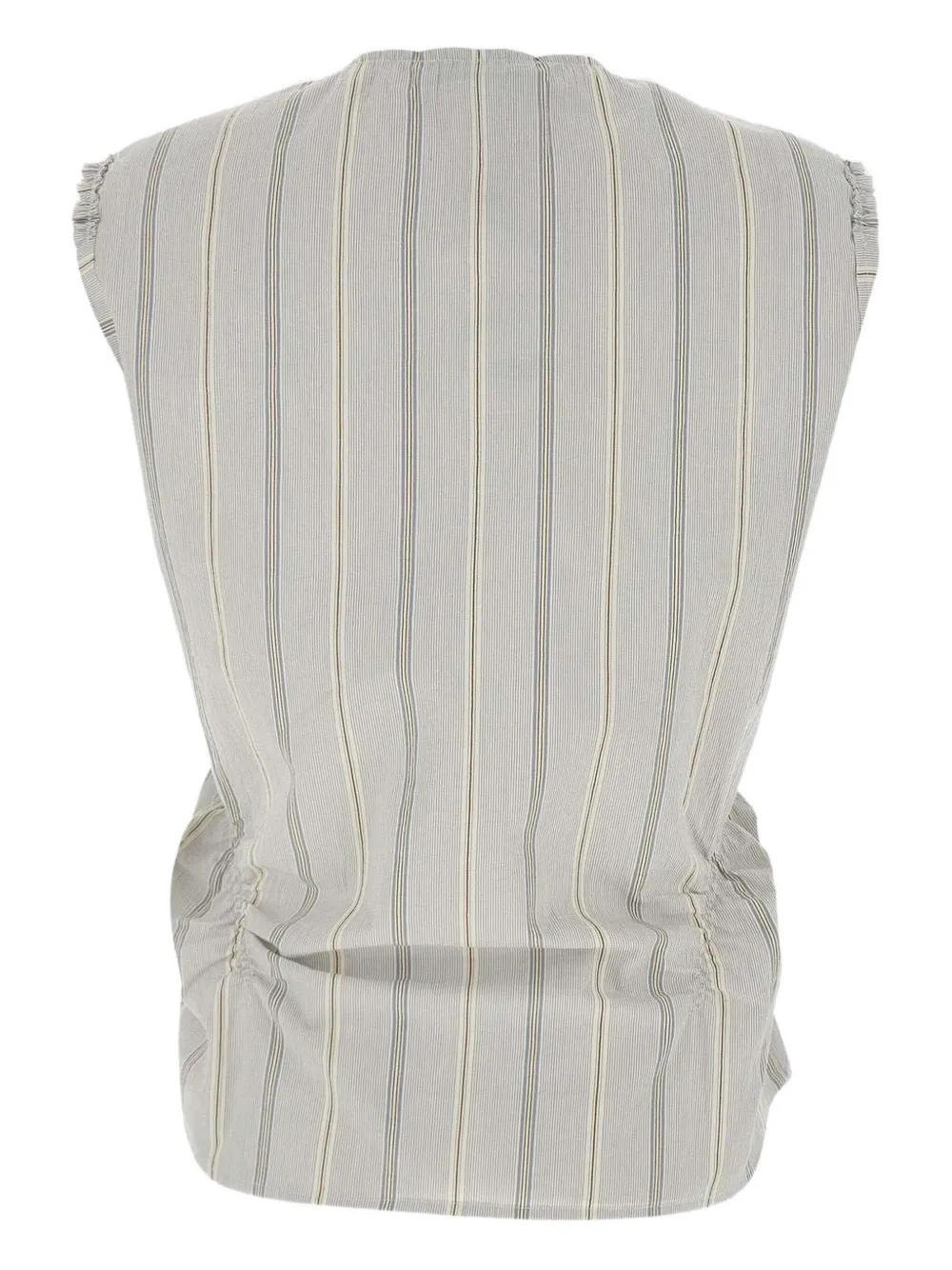 Low Classic ruffled striped sleeveless blouse - Grijs