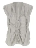 Low Classic ruffled striped sleeveless blouse - Grey
