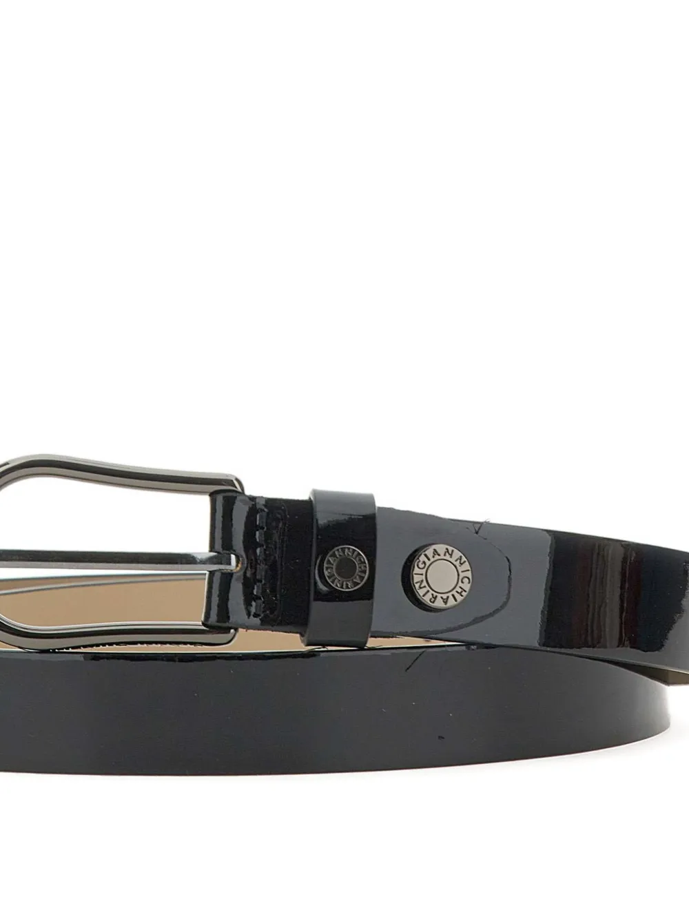 GIANNI CHIARINI Lakleren riem Zwart