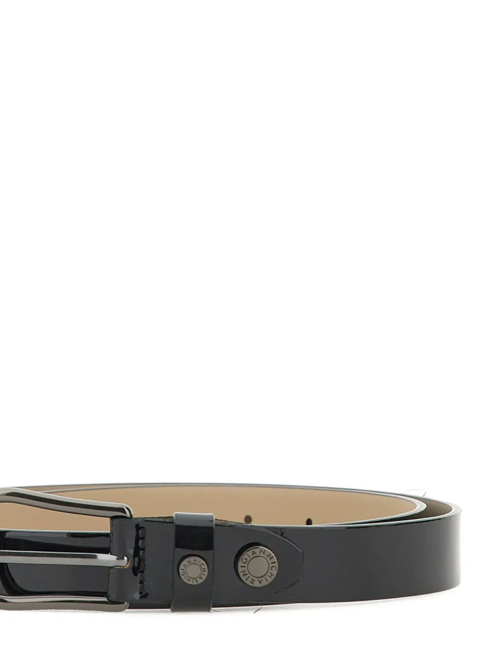 GIANNI CHIARINI Lakleren riem Zwart