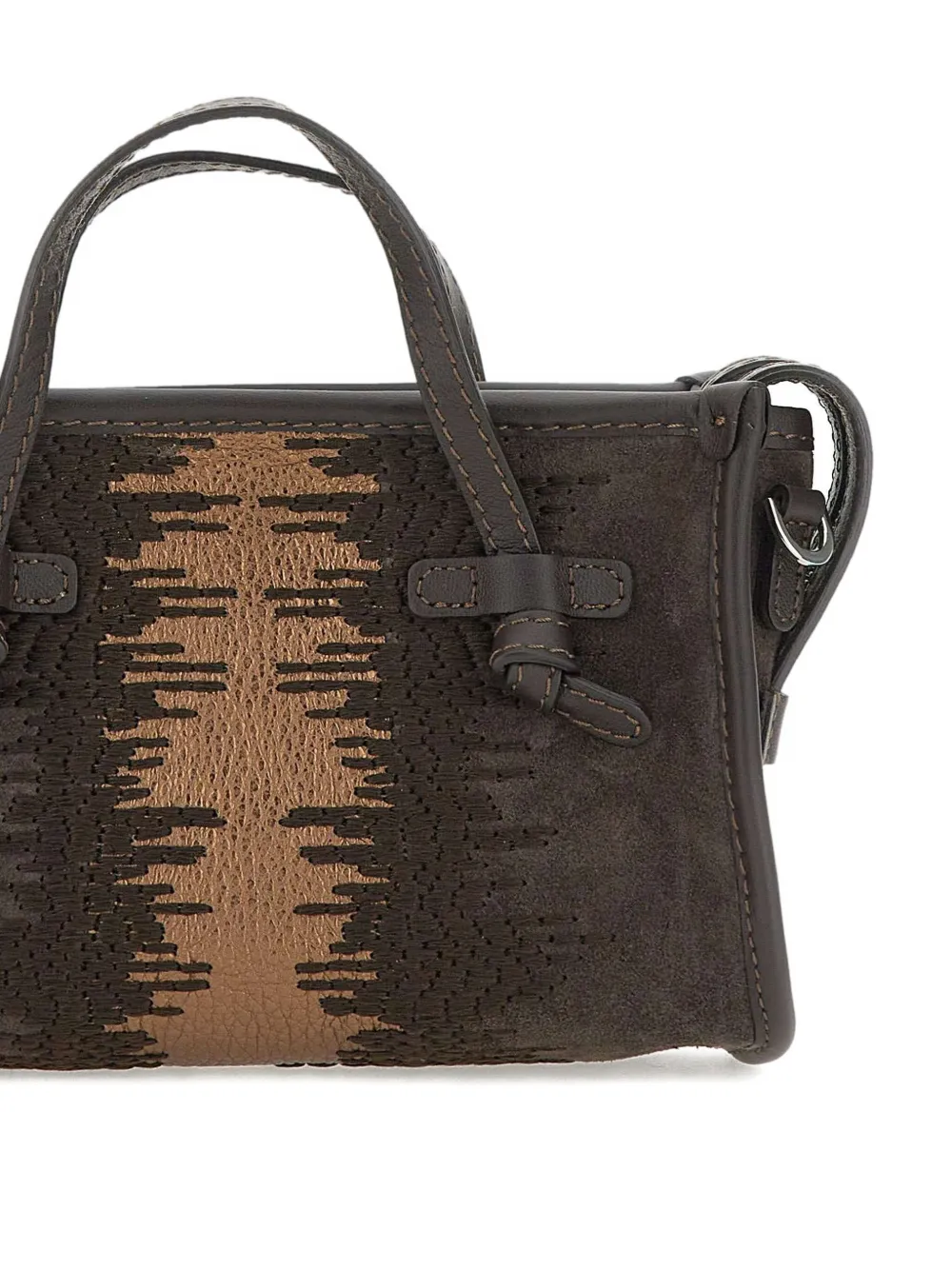 GIANNI CHIARINI Marcella Joy knotted suede tote bag Bruin