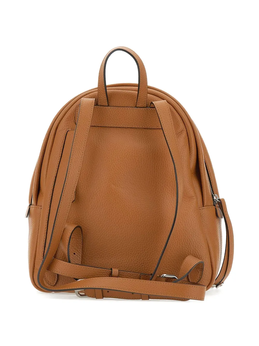 GIANNI CHIARINI Emanuela pleated-detail leather backpack Bruin