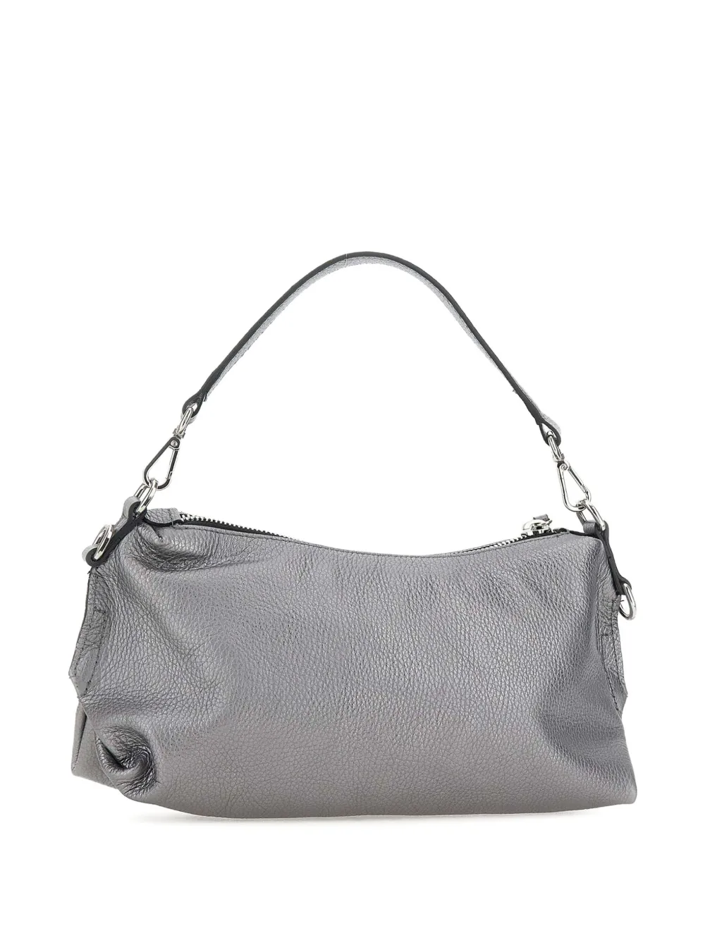 GIANNI CHIARINI metallic-leather top-handle shoulder bag Zilver