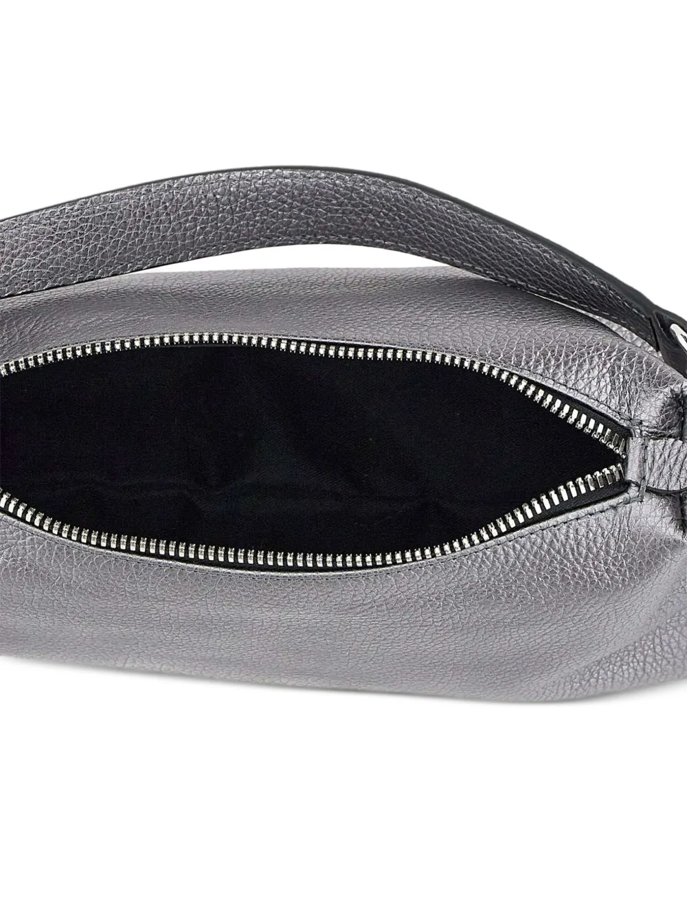 GIANNI CHIARINI metallic-leather top-handle shoulder bag Zilver