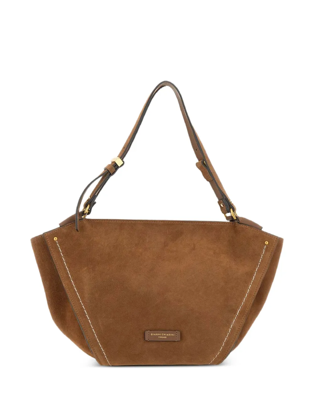 GIANNI CHIARINI suede tote bag Bruin