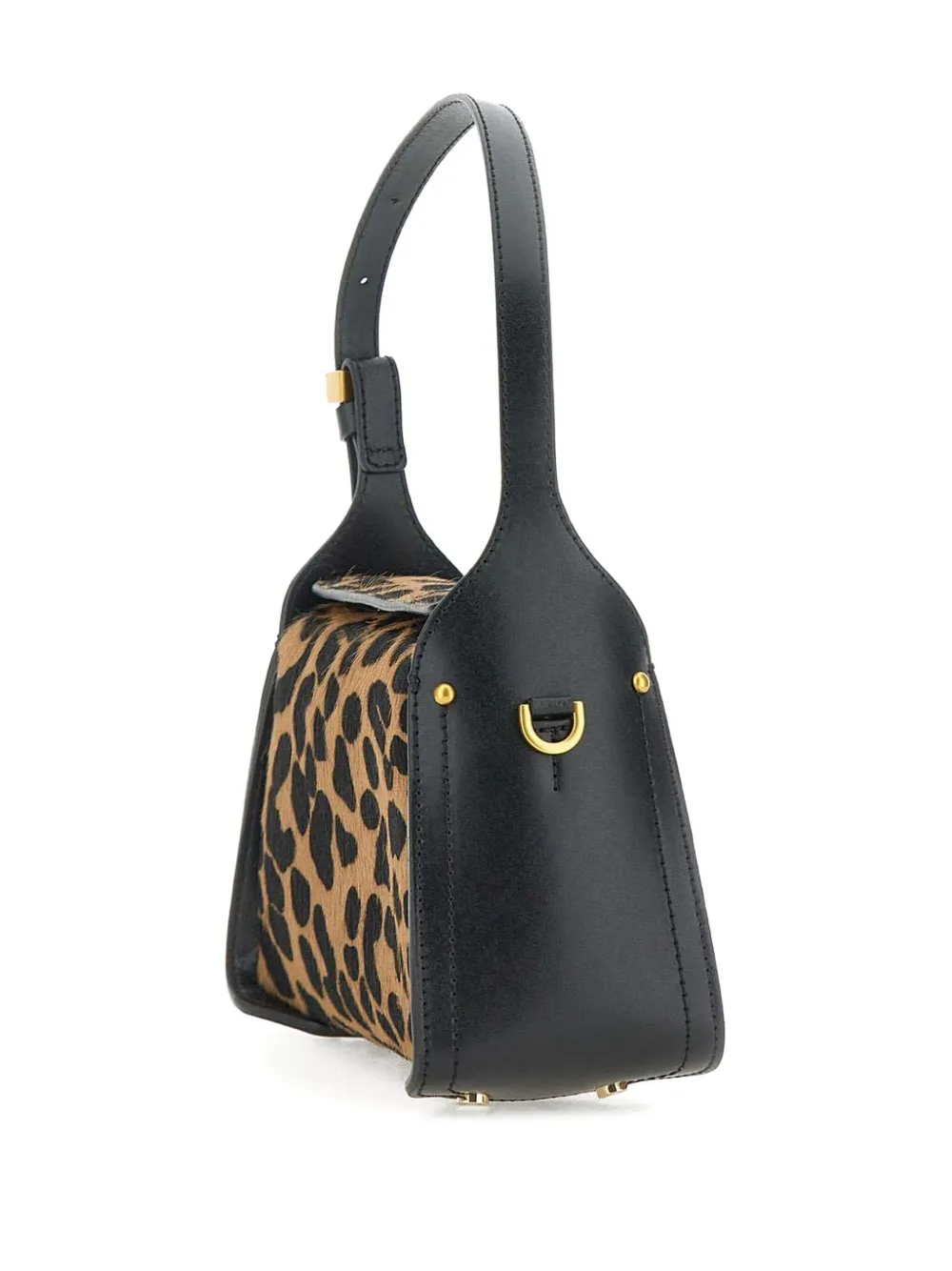 GIANNI CHIARINI Schoudertas met luipaardprint Zwart