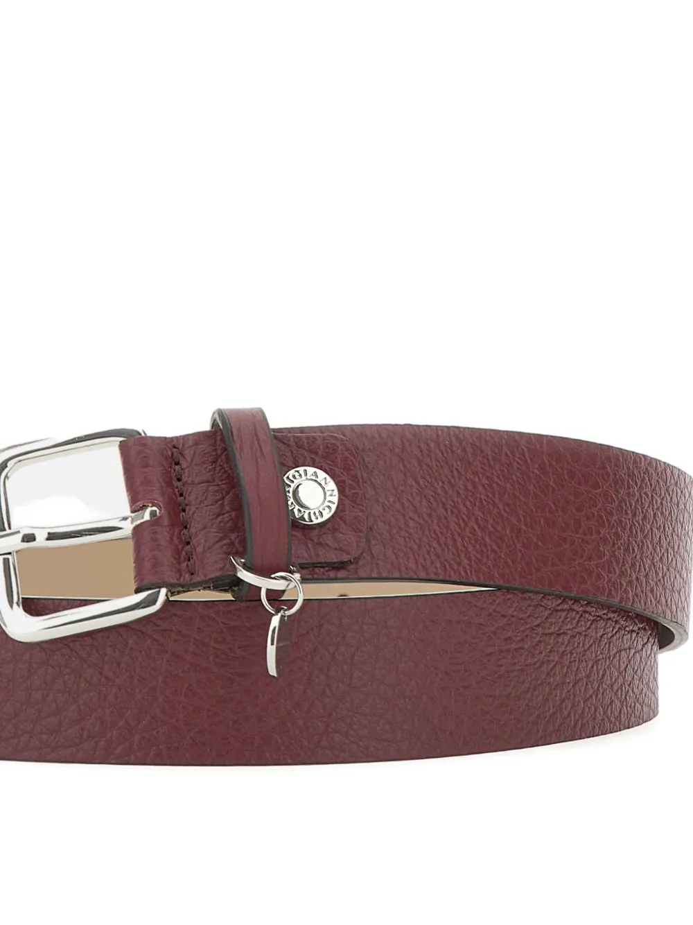 GIANNI CHIARINI Leren gespriem Rood