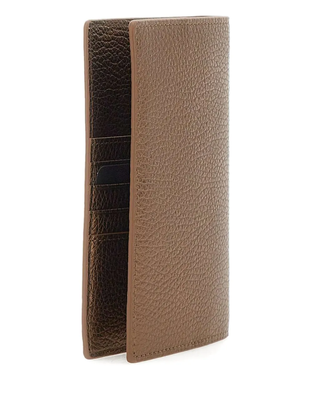 GIANNI CHIARINI Metallic leren portemonnee Bruin