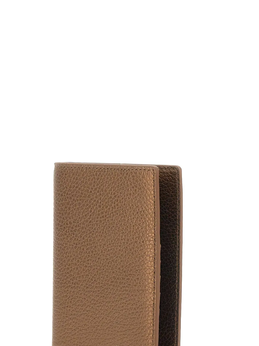 GIANNI CHIARINI Metallic leren portemonnee Bruin