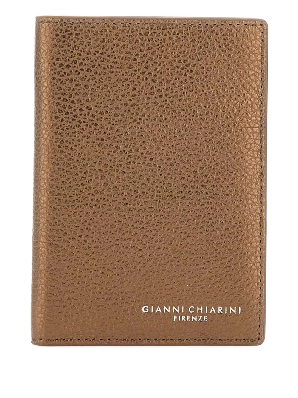 GIANNI CHIARINI metallic leather wallet Bruin