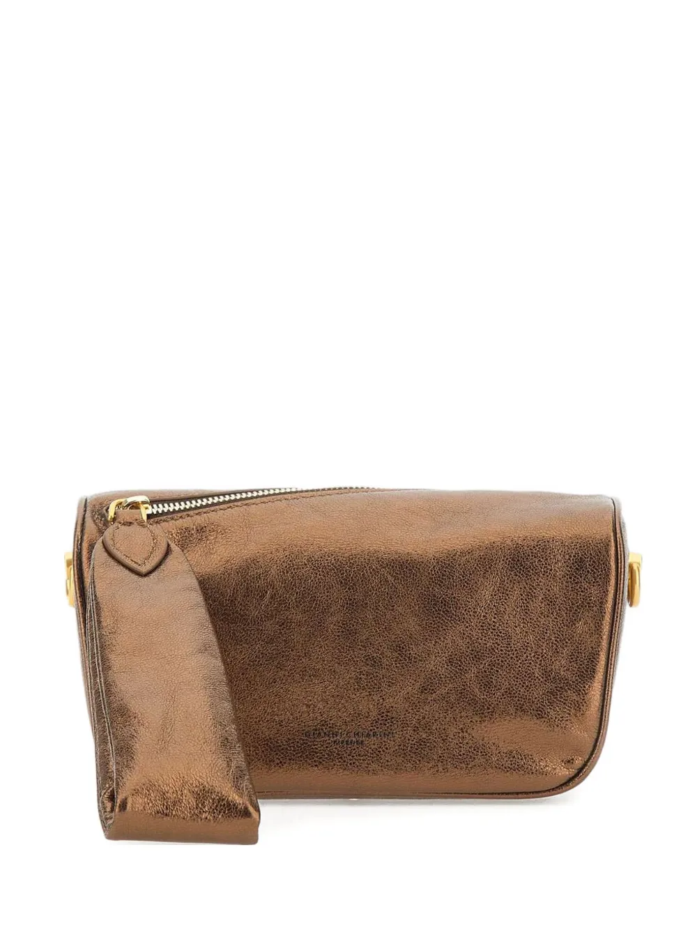 GIANNI CHIARINI Kim zip-fastening clutch bag Bruin
