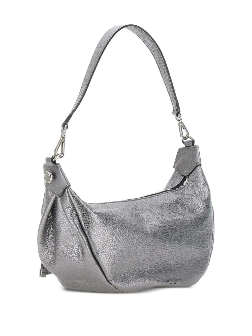 GIANNI CHIARINI metallic leather shoulder bag Zilver