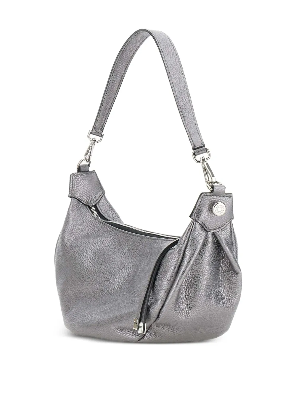 GIANNI CHIARINI metallic leather shoulder bag Zilver