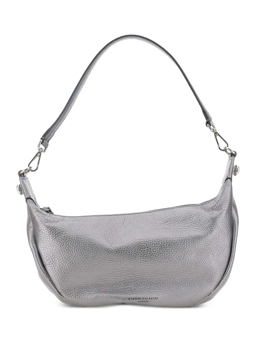 GIANNI CHIARINI metallic leather shoulder bag Zilver