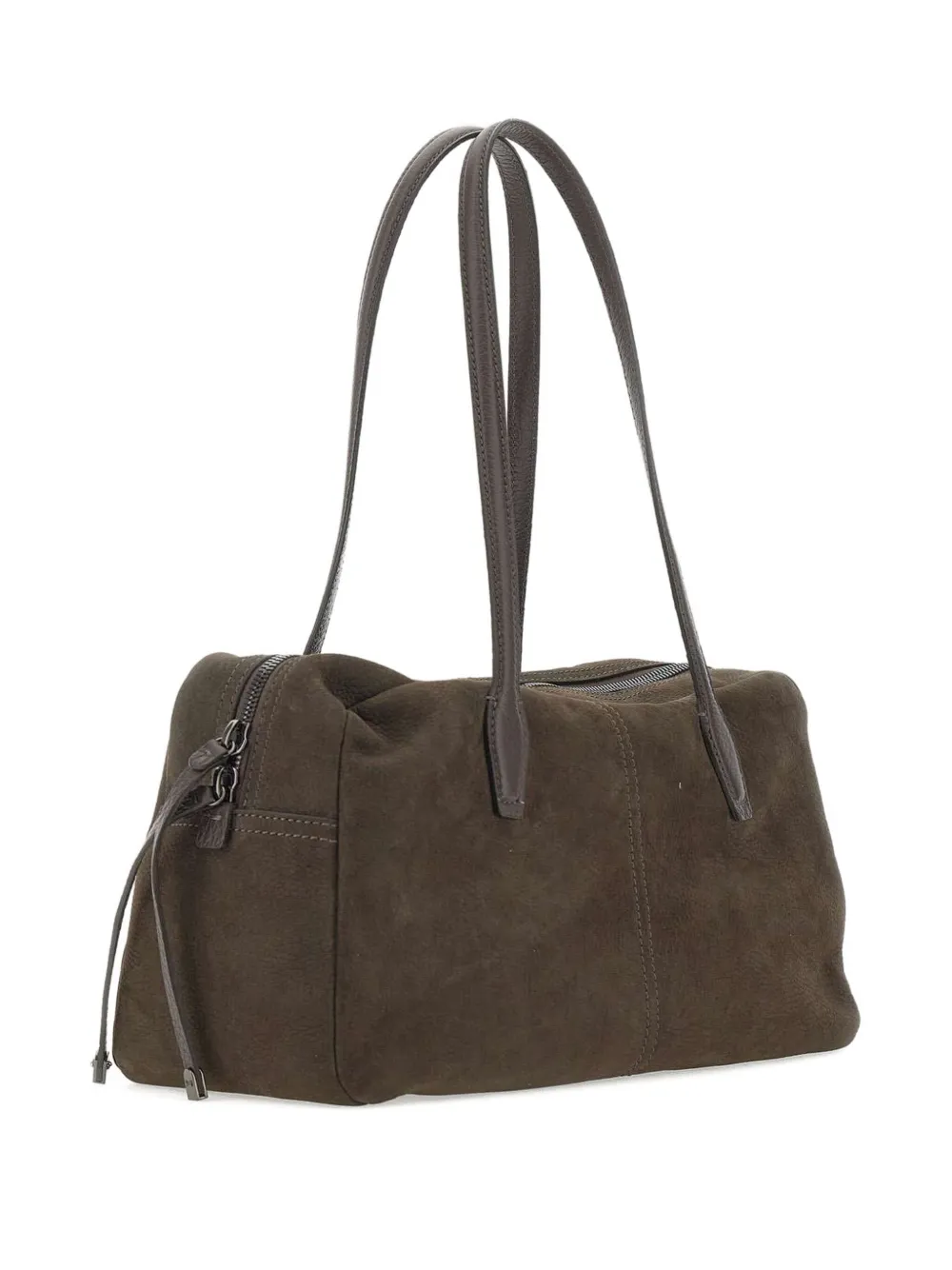 GIANNI CHIARINI Suède shopper met handgreep Bruin