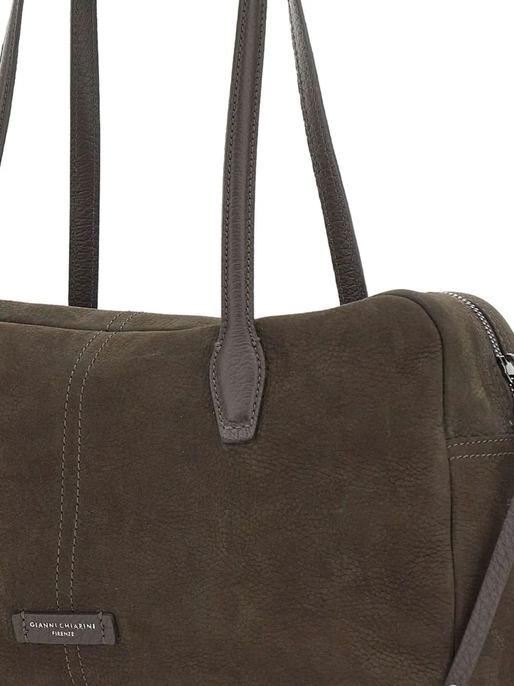 GIANNI CHIARINI Suède shopper met handgreep Bruin