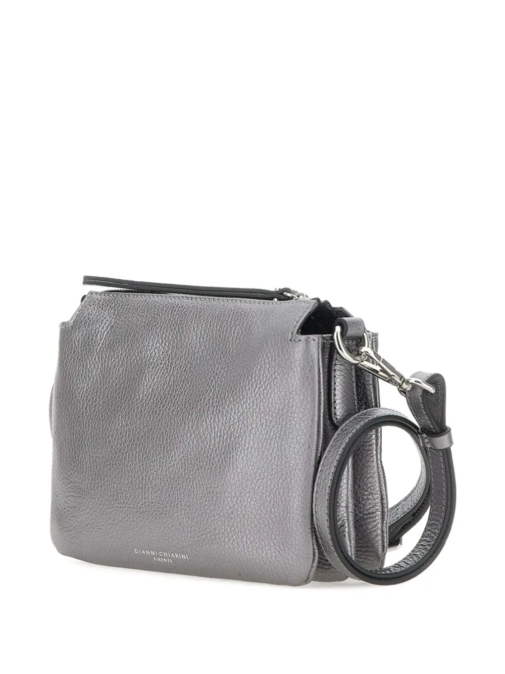 GIANNI CHIARINI Leren crossbodytas Zilver