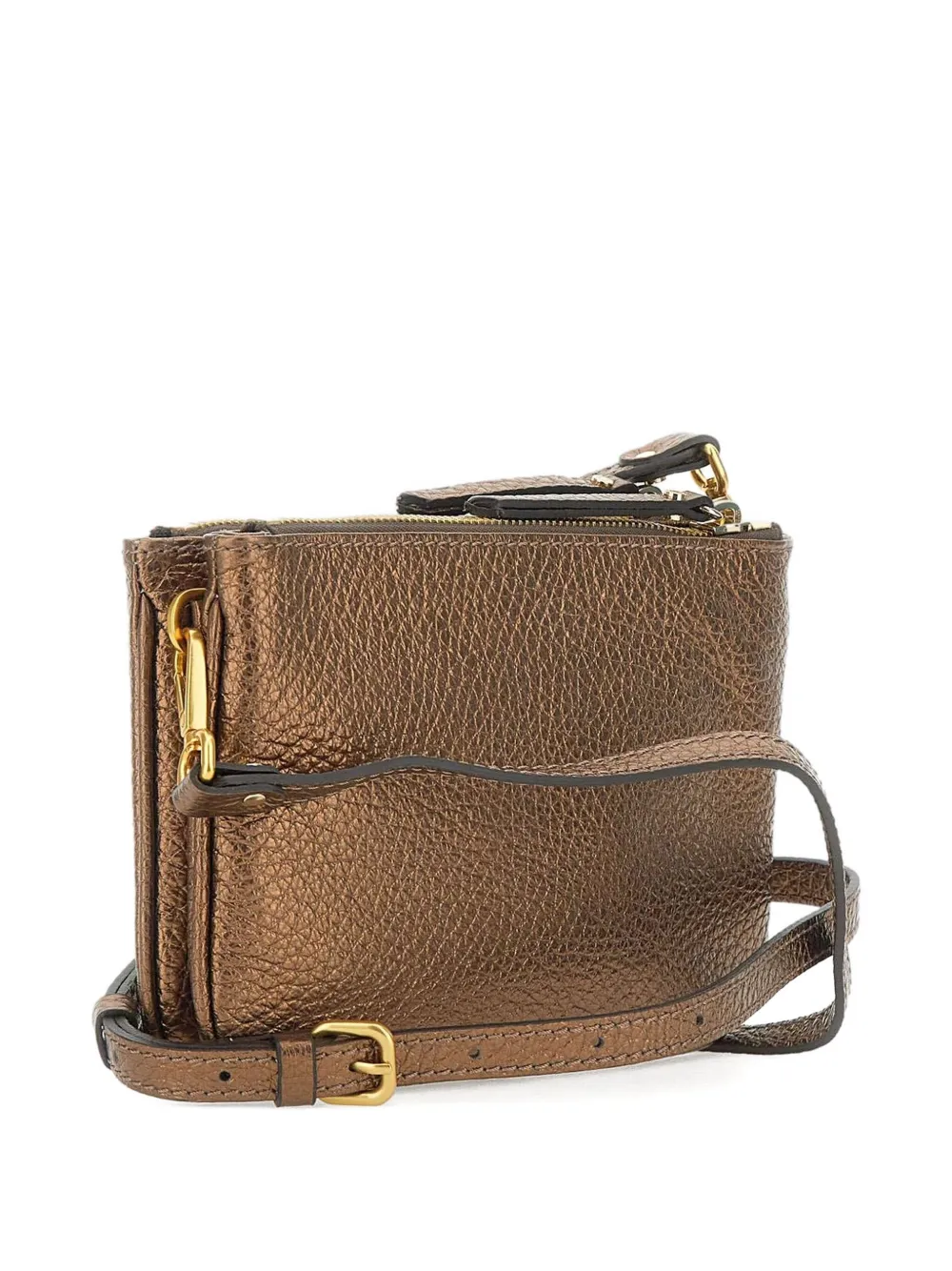 GIANNI CHIARINI double-zip cross body bag Bruin