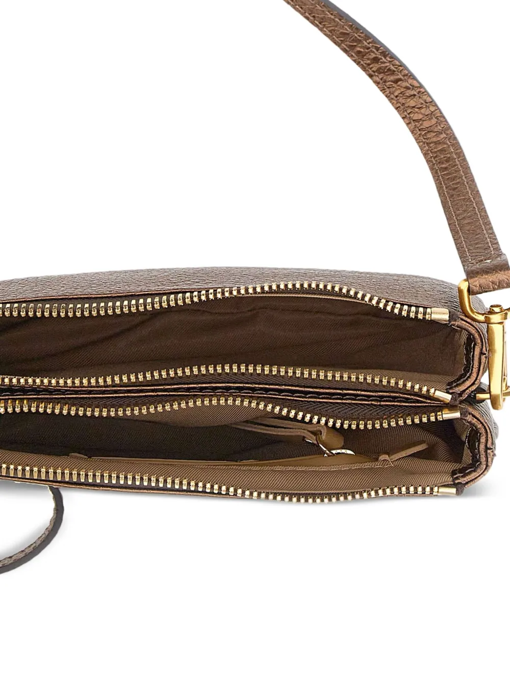GIANNI CHIARINI double-zip cross body bag Bruin