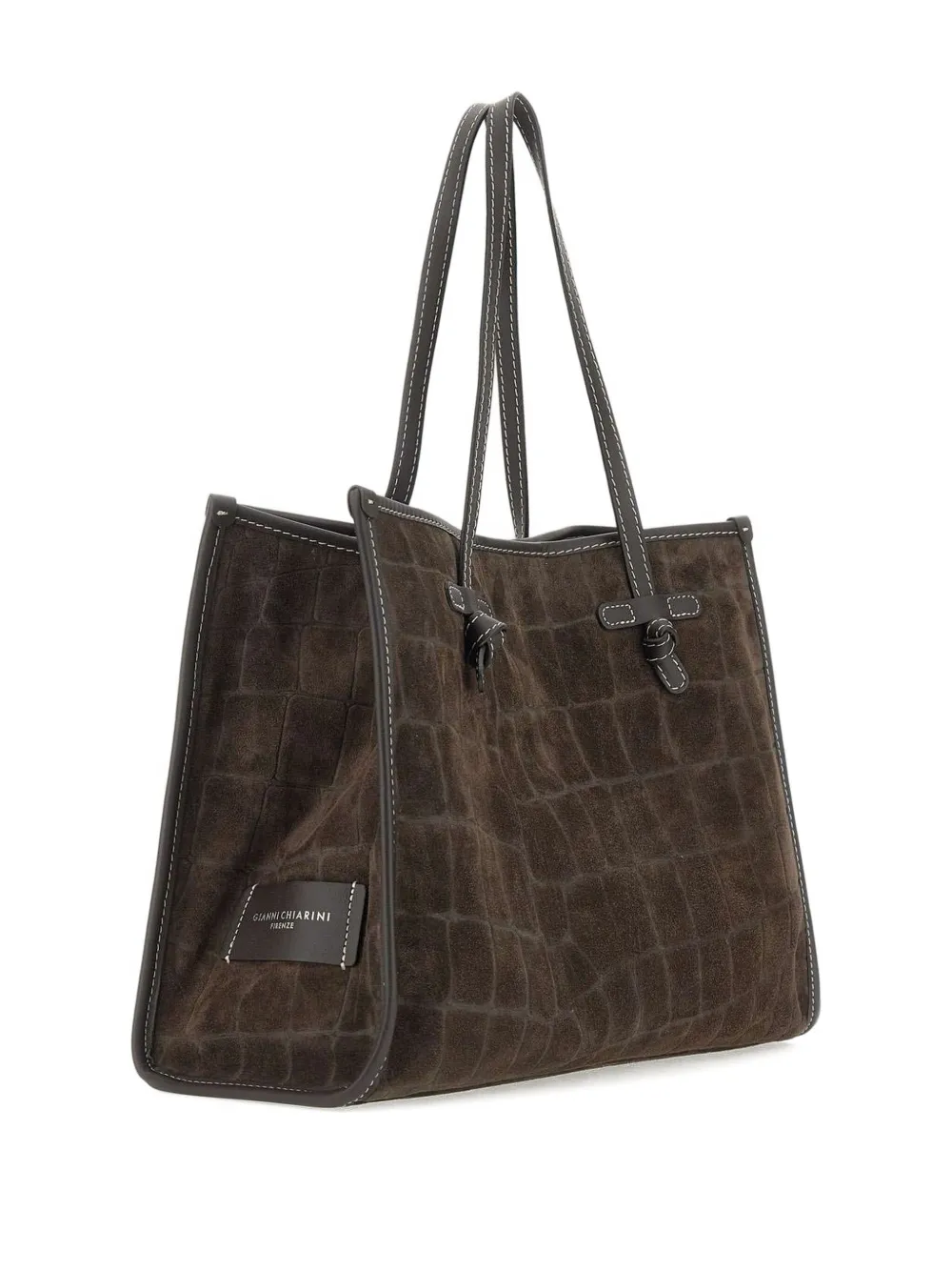 MARCELLA CLUB Shopper met krokodillen-reliëf Bruin