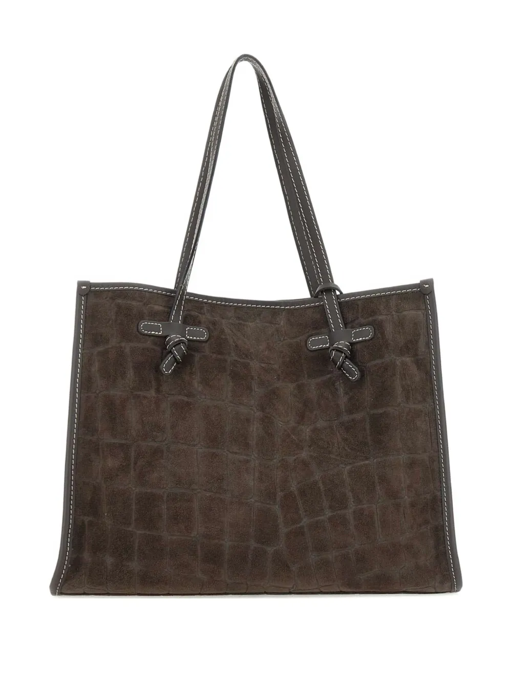 MARCELLA CLUB Shopper met krokodillen-reliëf Bruin