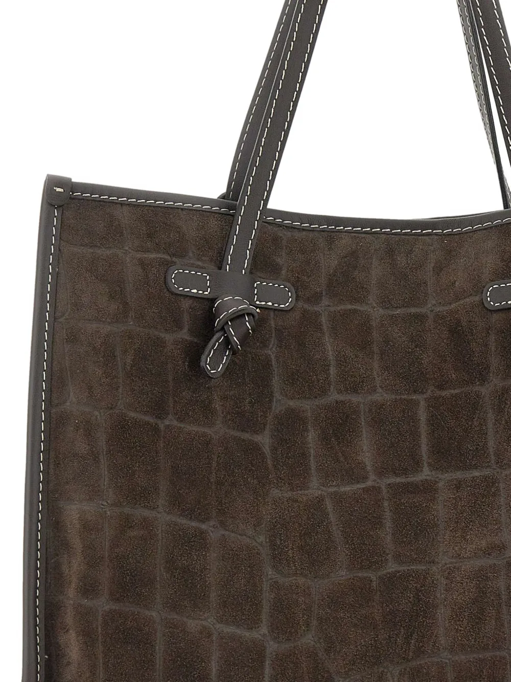 MARCELLA CLUB Shopper met krokodillen-reliëf Bruin