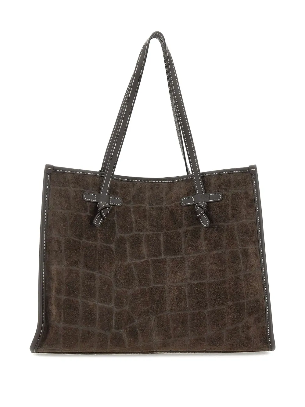 MARCELLA CLUB Shopper met krokodillen-reliëf Bruin