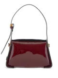 GIANNI CHIARINI patent-finish leather shoulder bag - Red