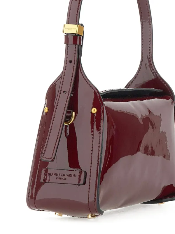 GIANNI CHIARINI patent-finish Leather Shoulder Bag | Red | FARFETCH JO