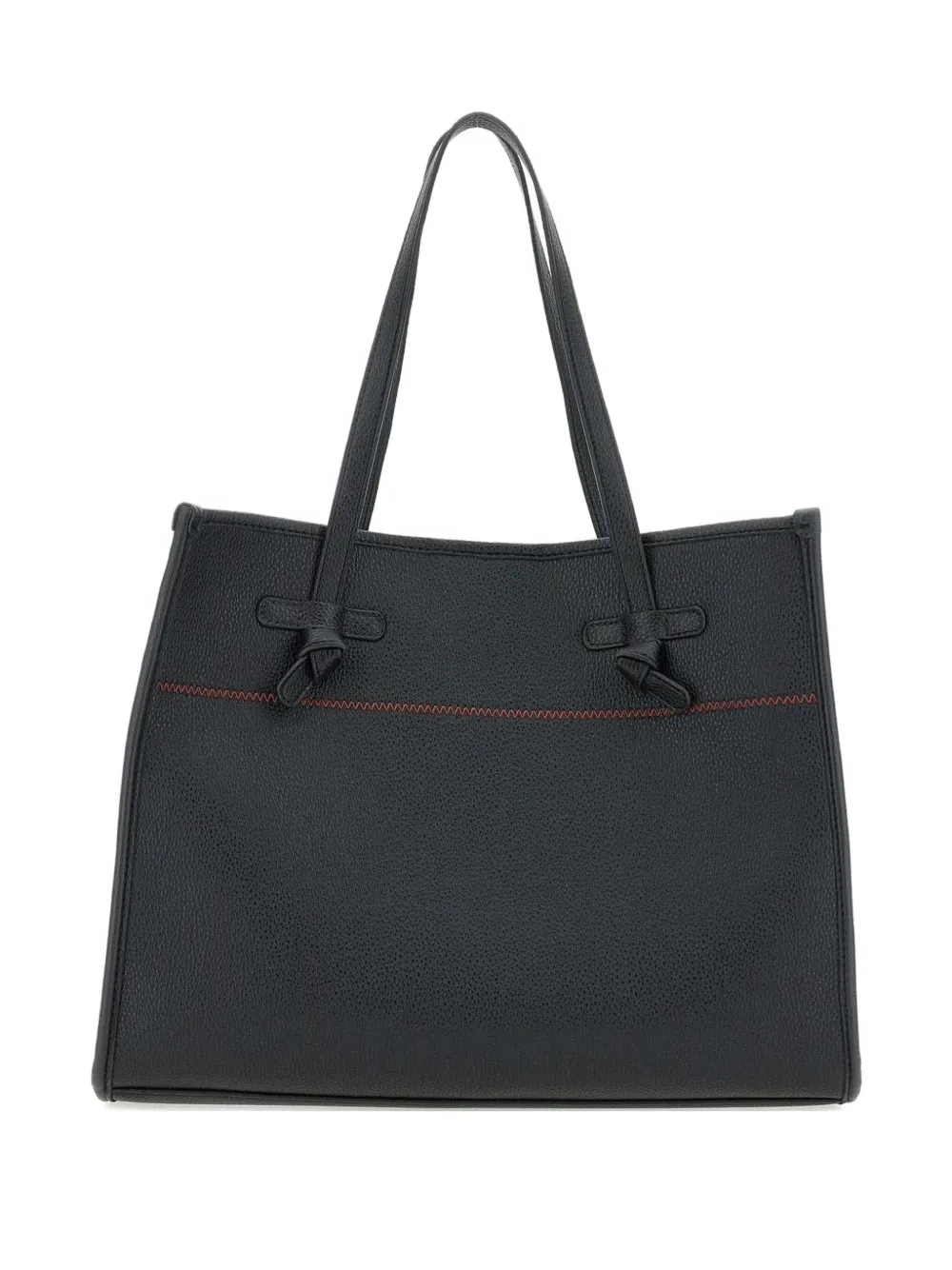GIANNI CHIARINI Marcella leren shopper met textuur Zwart