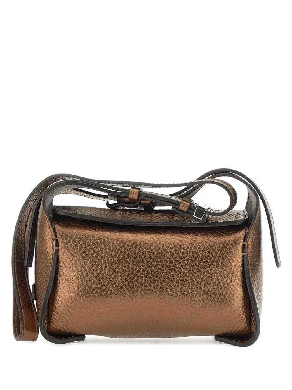 GIANNI CHIARINI metallic leather tote bag Bruin