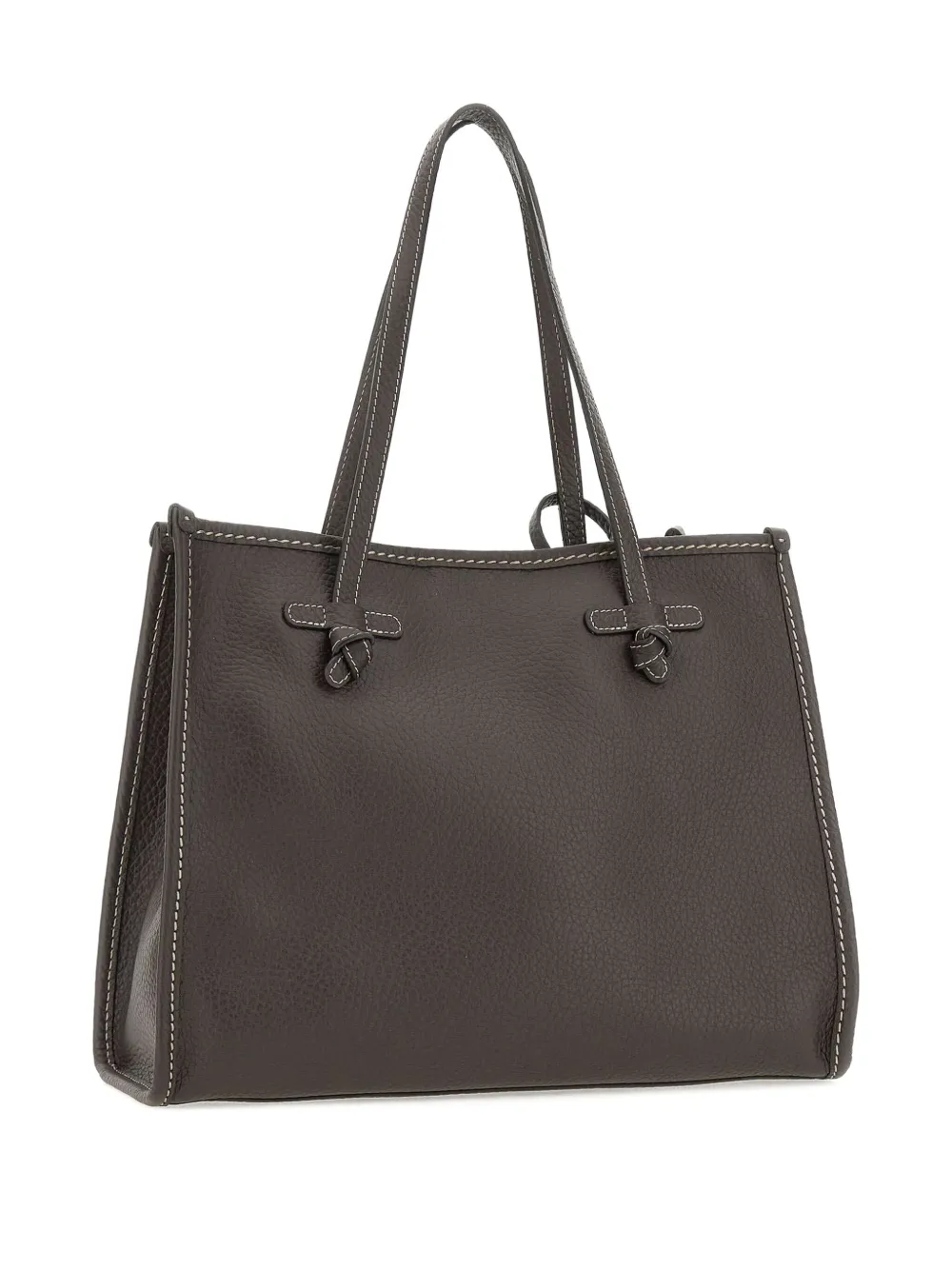 GIANNI CHIARINI Marcella leren shopper met geknoopt detail Bruin