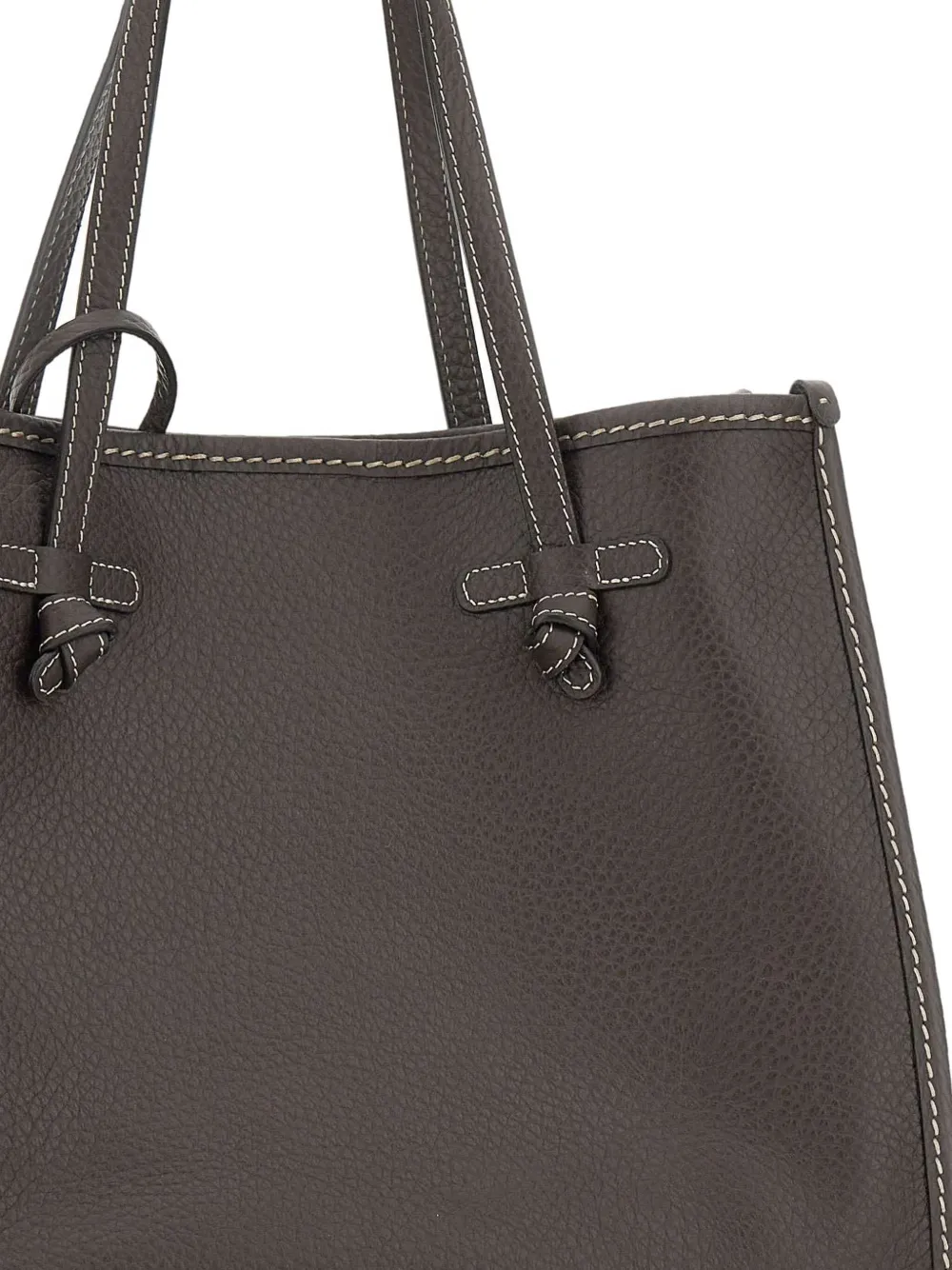 GIANNI CHIARINI Marcella leren shopper met geknoopt detail Bruin
