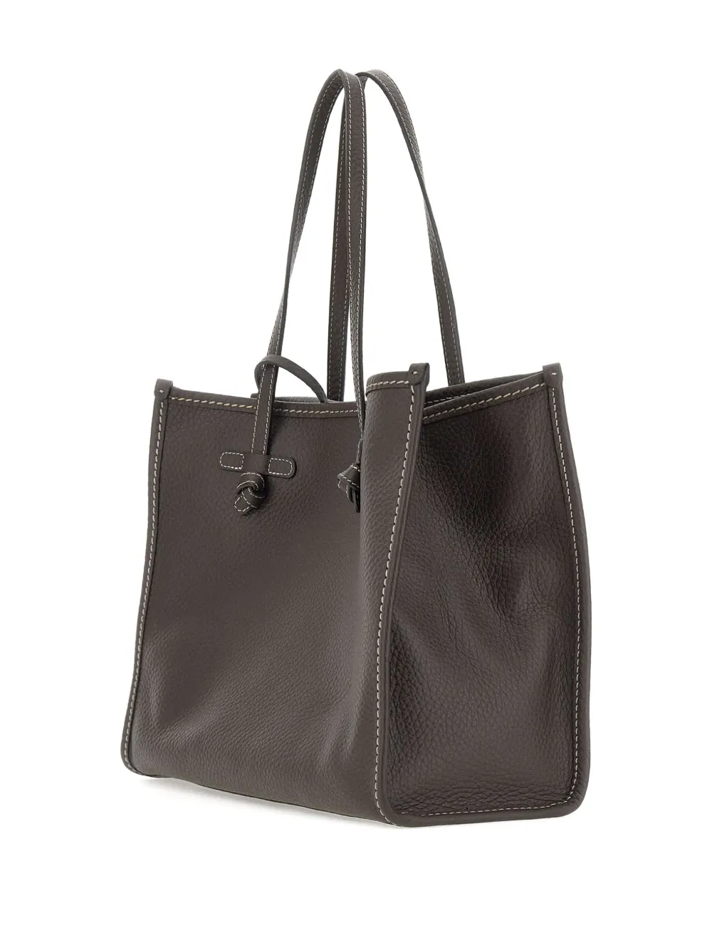 GIANNI CHIARINI Marcella leren shopper met geknoopt detail Bruin