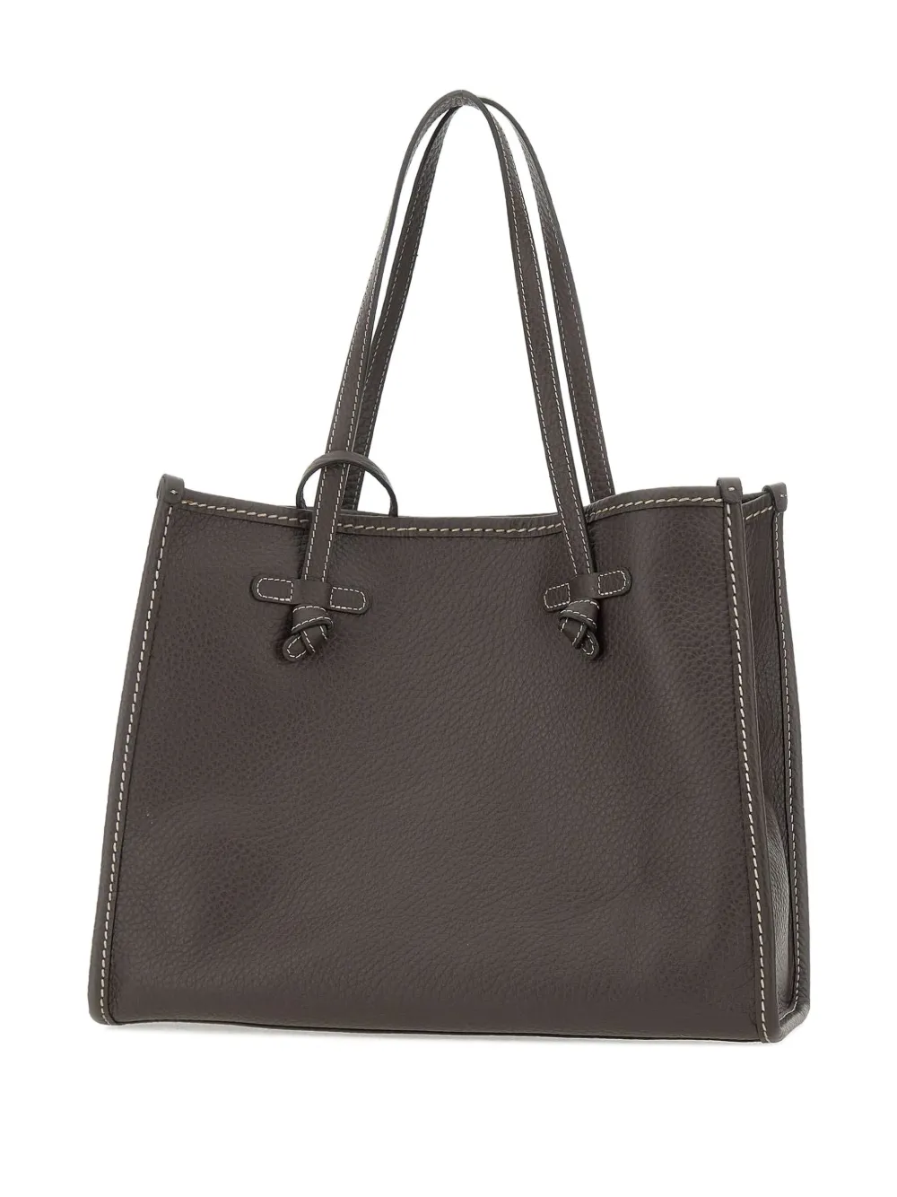 GIANNI CHIARINI Marcella leren shopper met geknoopt detail Bruin