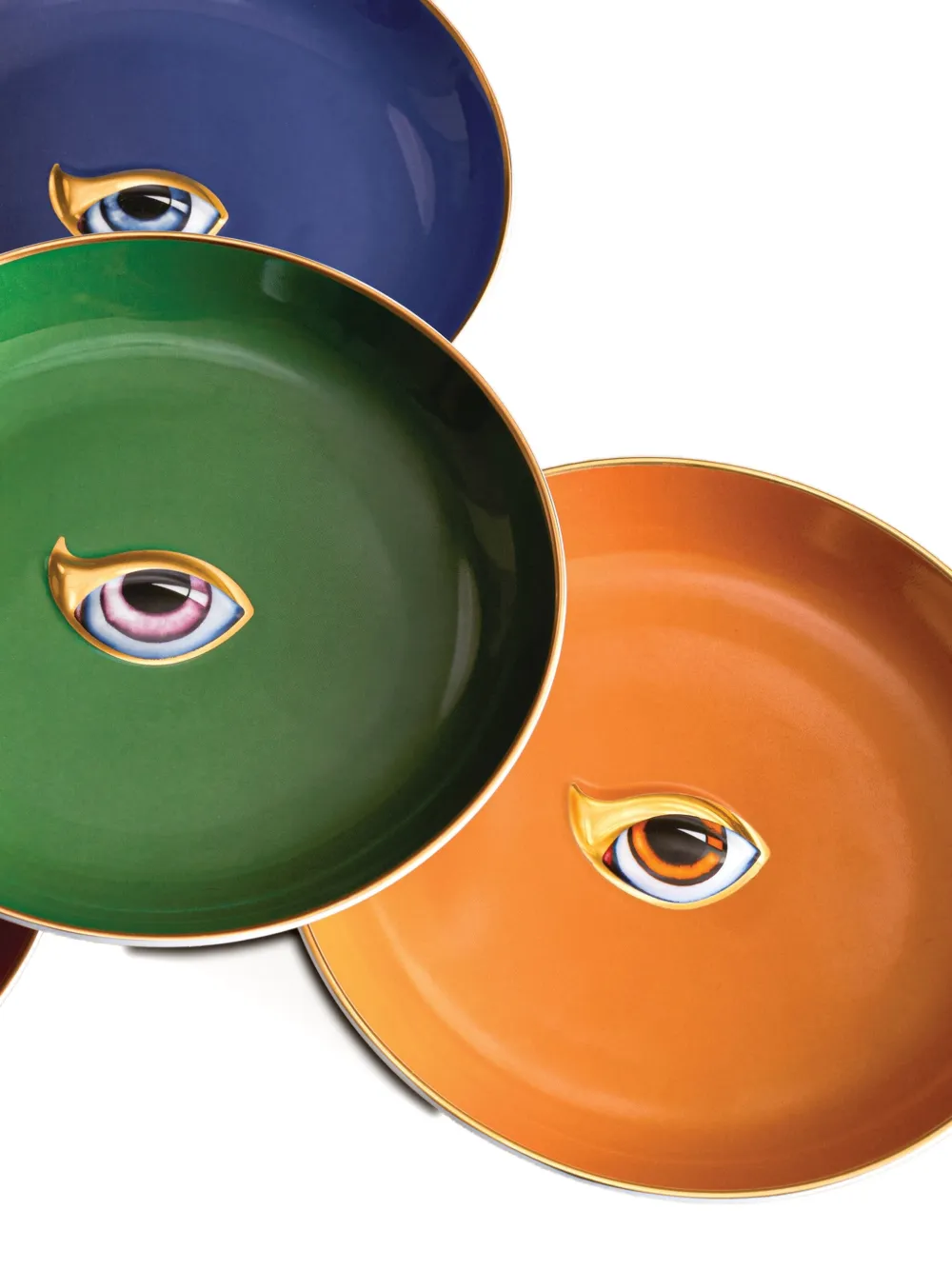 L'objet Lito Eye-motif Plate (15cm) In Orange