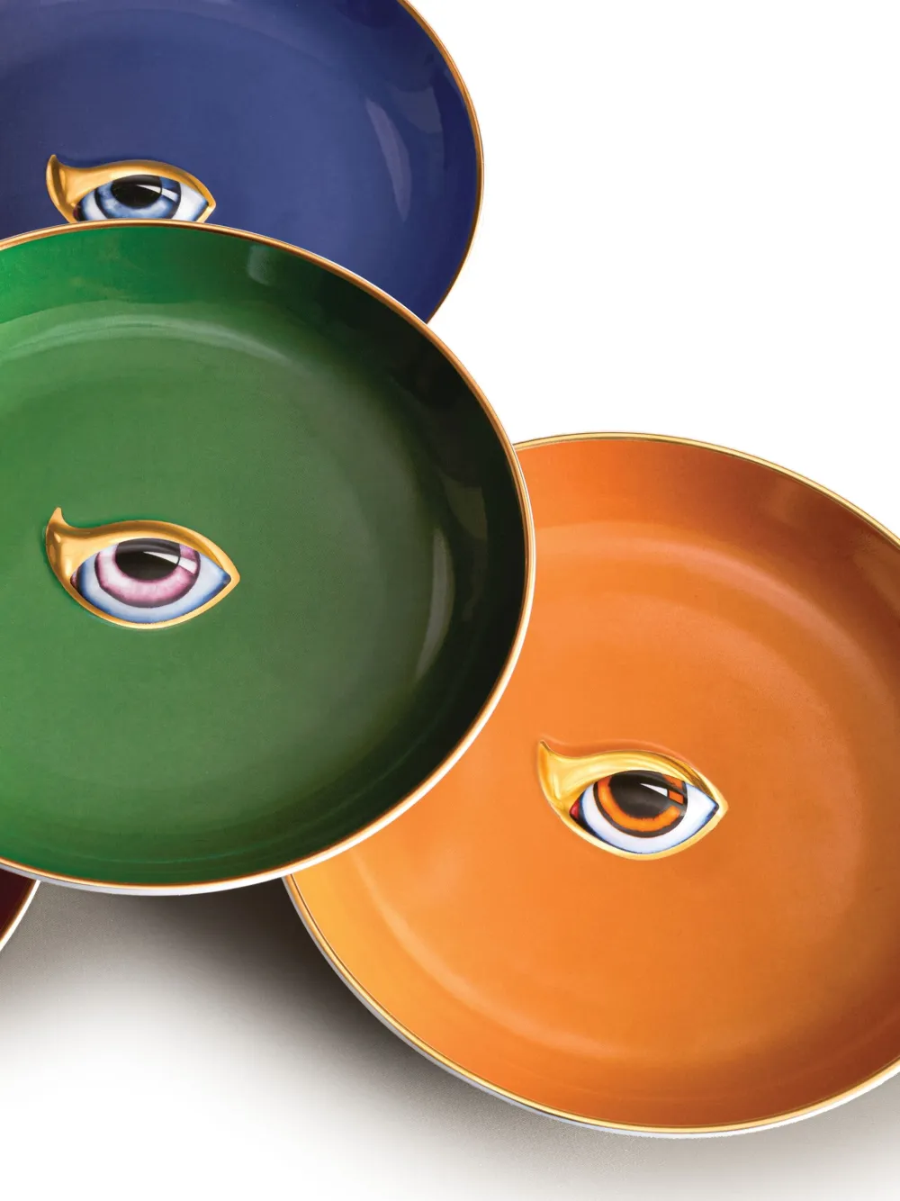  L'objet Lito Eye-motif Plate (15cm) - Orange 