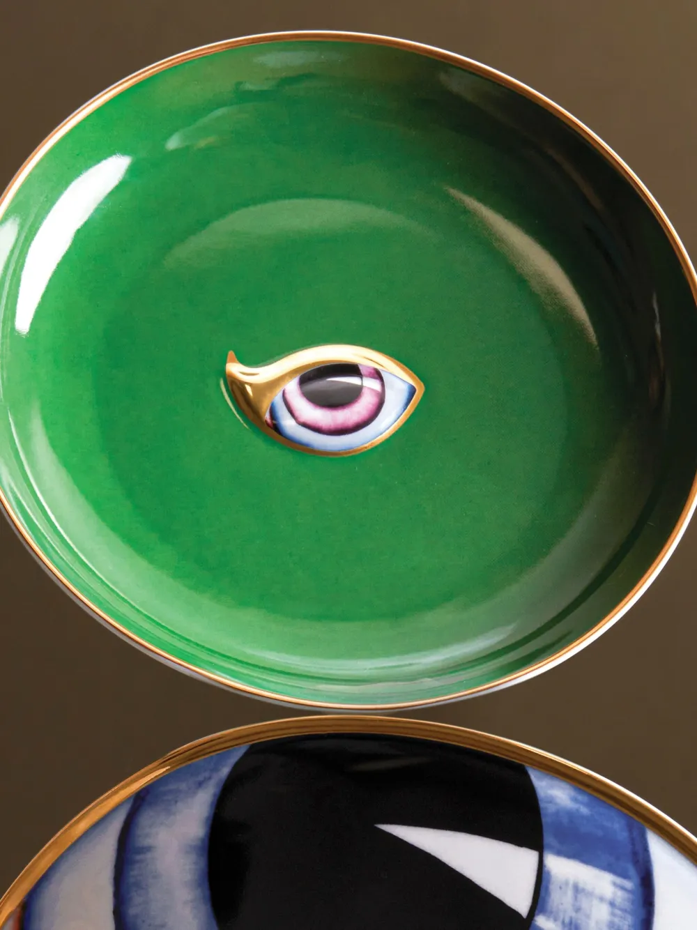  L'objet Lito Eye-detail Plate (15cm) - Green 