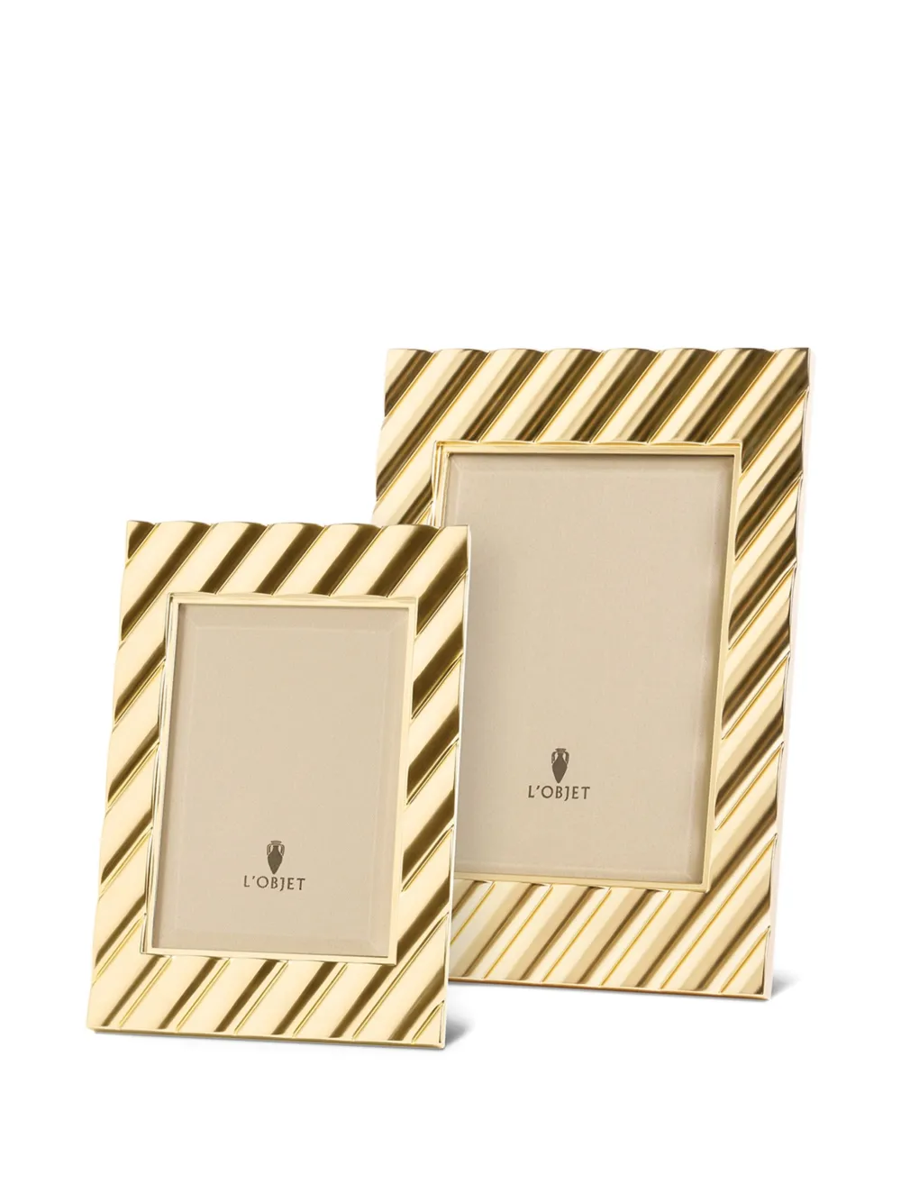 L'objet Maxime Ruffled Photo Frame (10cm X 15cm) In Gold