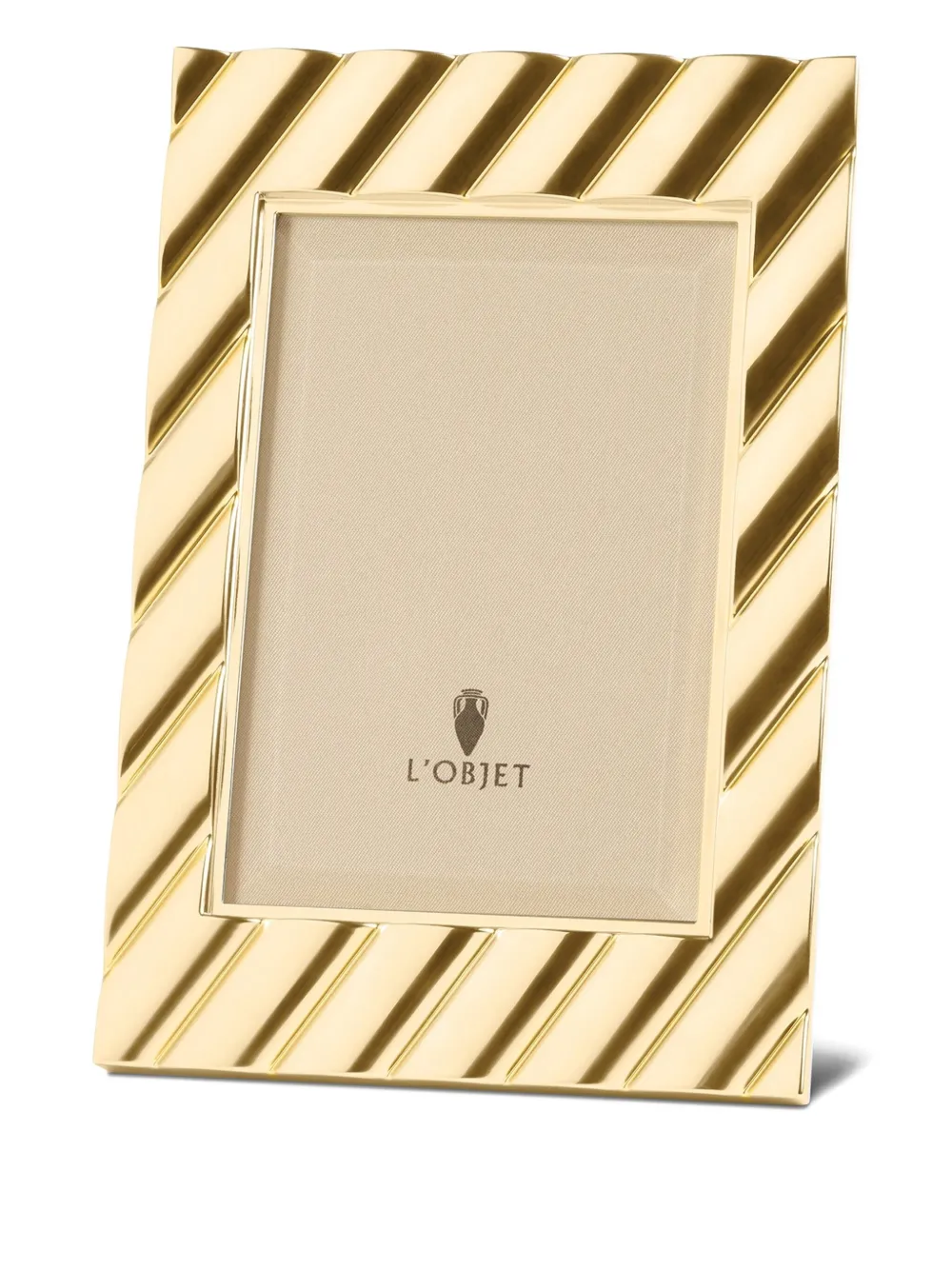 L'objet Maxime Ruffled Photo Frame (10cm X 15cm) In Gold