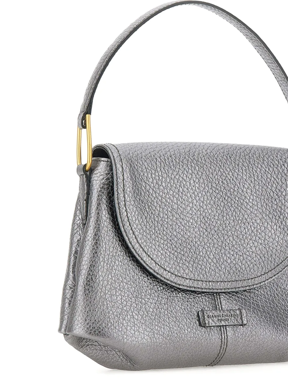 GIANNI CHIARINI Leren schoudertas Grijs
