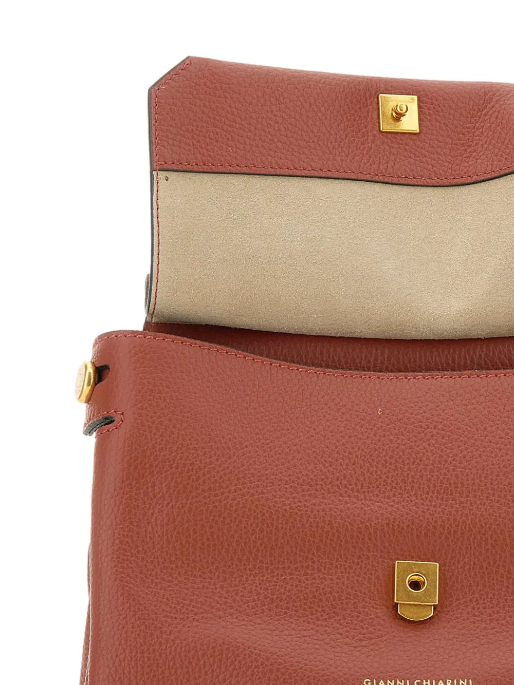 GIANNI CHIARINI Ottavia leren shopper Bruin