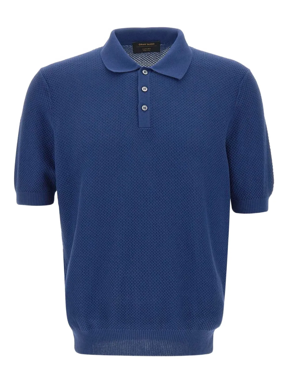 Gran Sasso playera tipo polo texturizada | azul | Image 1