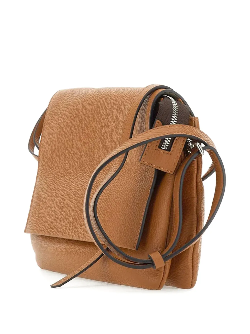GIANNI CHIARINI medium Three leather shoulder bag Bruin