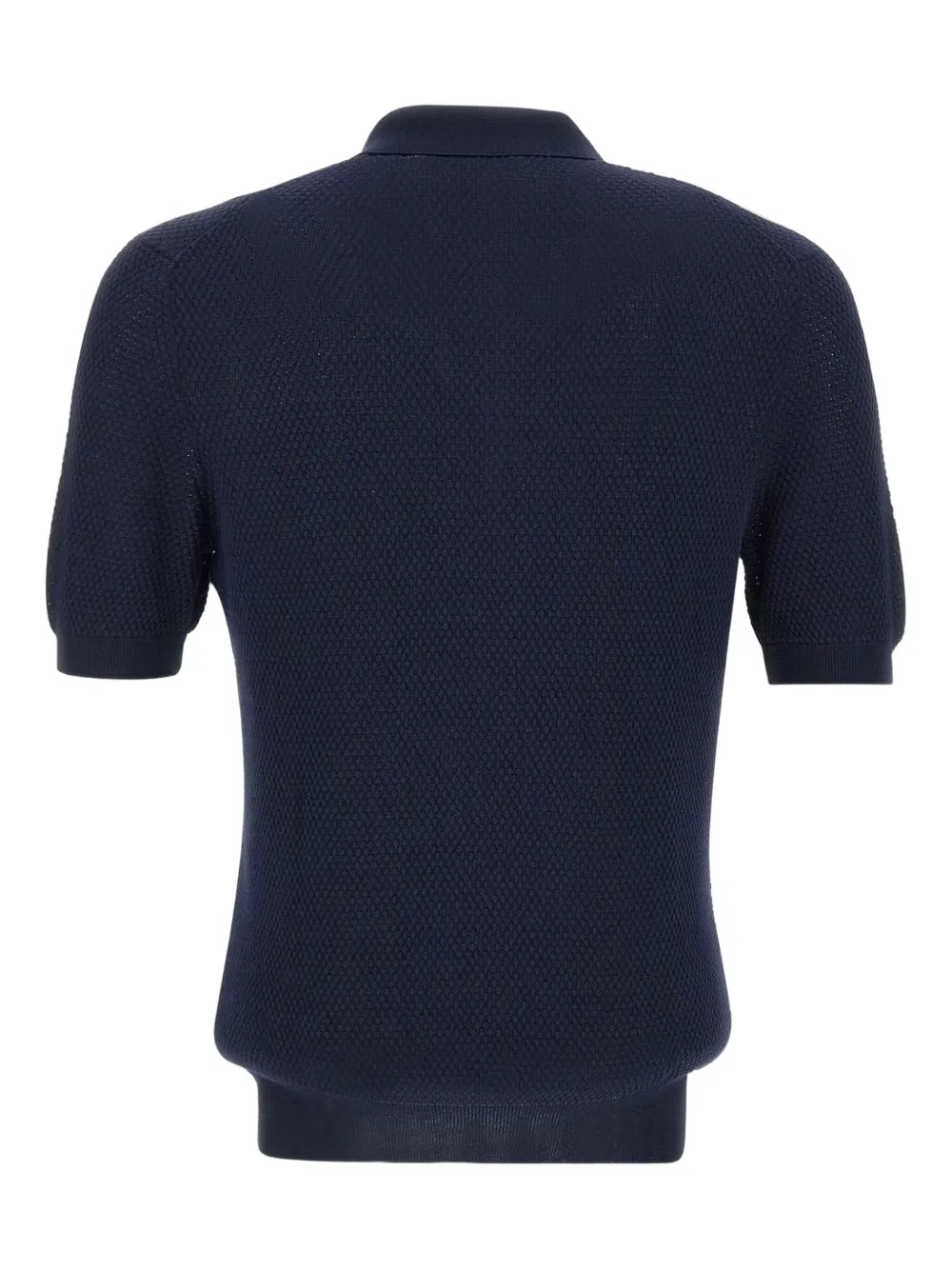 Gran Sasso textured short-sleeve polo shirt - Blauw