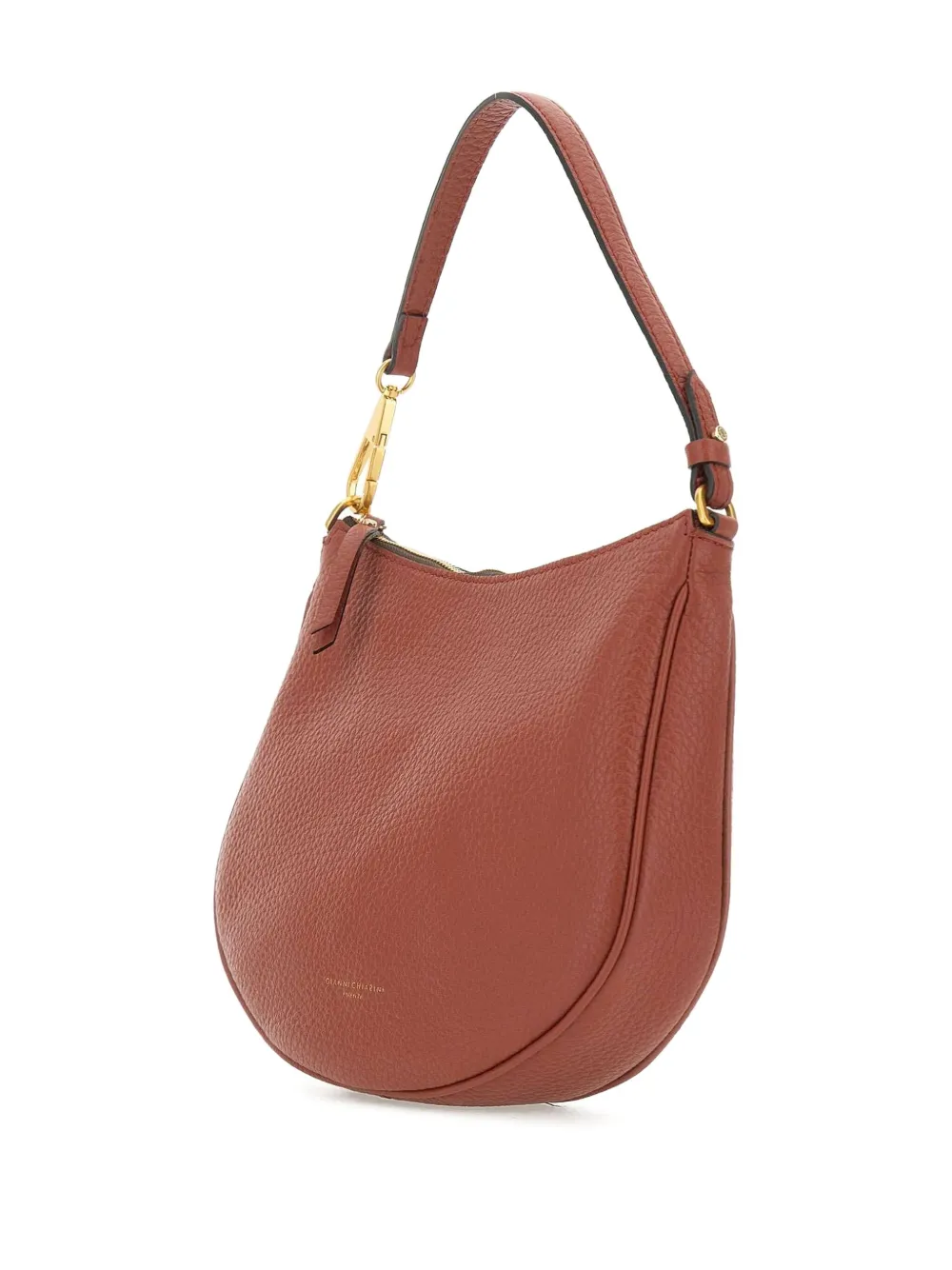GIANNI CHIARINI Brooke zip-top leather bag Bruin