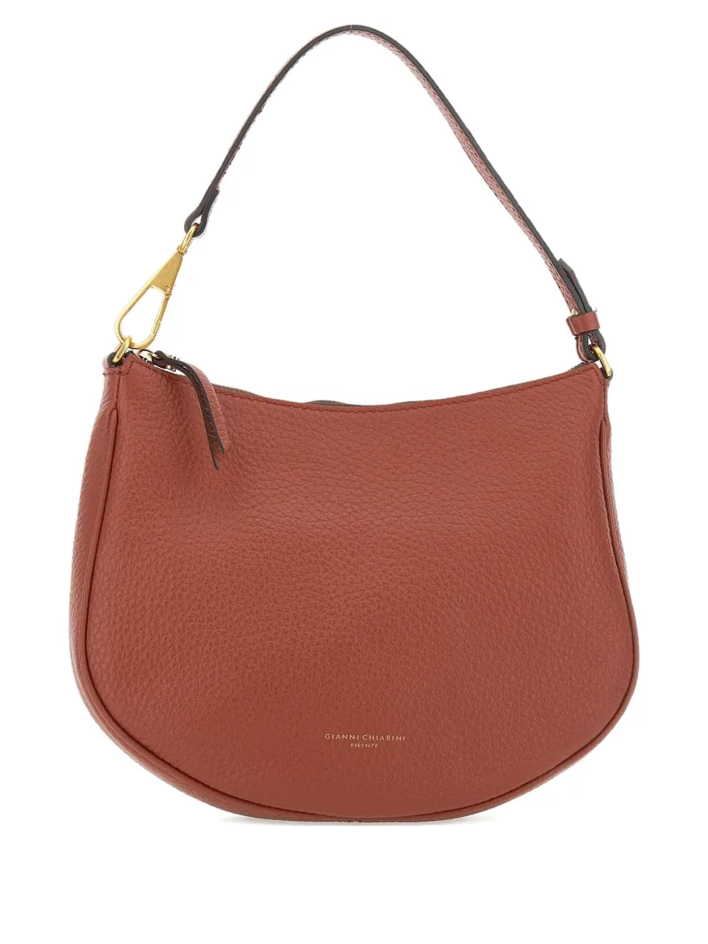 GIANNI CHIARINI Brooke zip-top leather bag Bruin