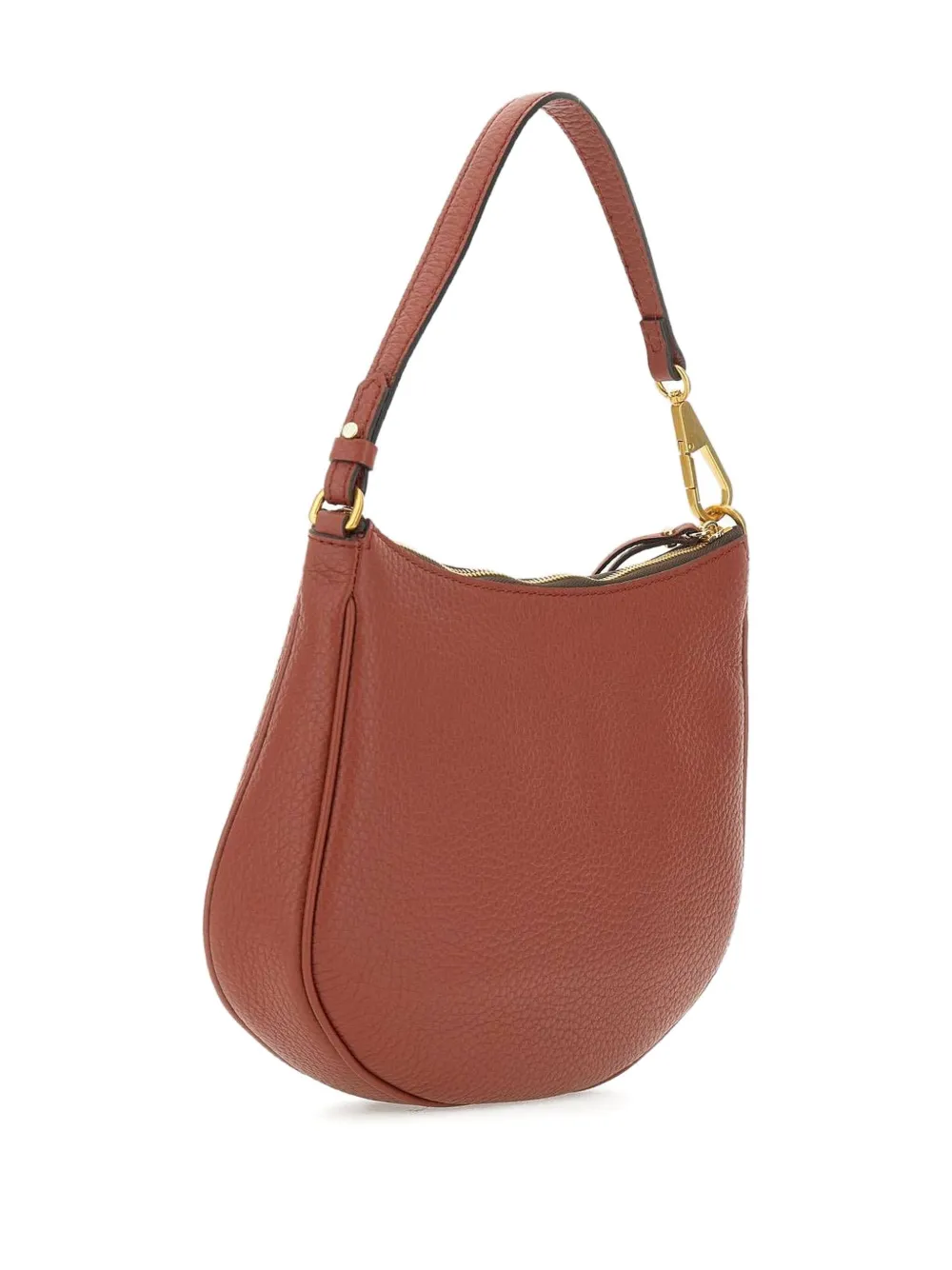 GIANNI CHIARINI Brooke zip-top leather bag Bruin
